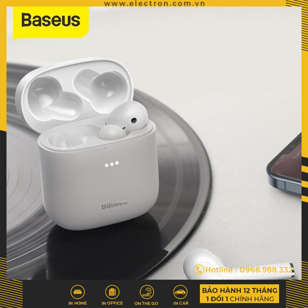 Tai nghe Bluetooth Baseus Encok W06 True Wireless Earphones (TWS, Wireless charger, APT-X Support, iP55)