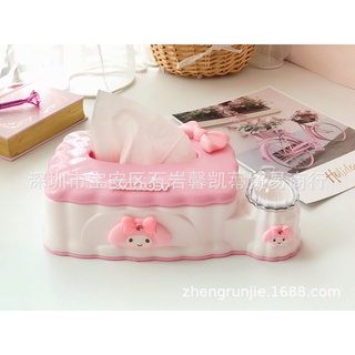 Hộp đựng khăn giấy Kitty có chỗ đựng tăm