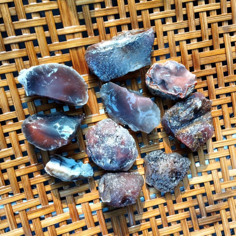 Viên đá thô Carnelian, Agate các màu nhiều kích thước