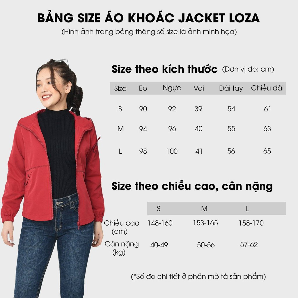 Áo jacket nữ có mũ-LOZA LJ10001 | BigBuy360 - bigbuy360.vn