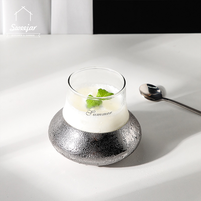 Sweejar Cốc Thủy Tinh Cách Nhiệt Hình UFO Sáng Tạo 350ML/450ML