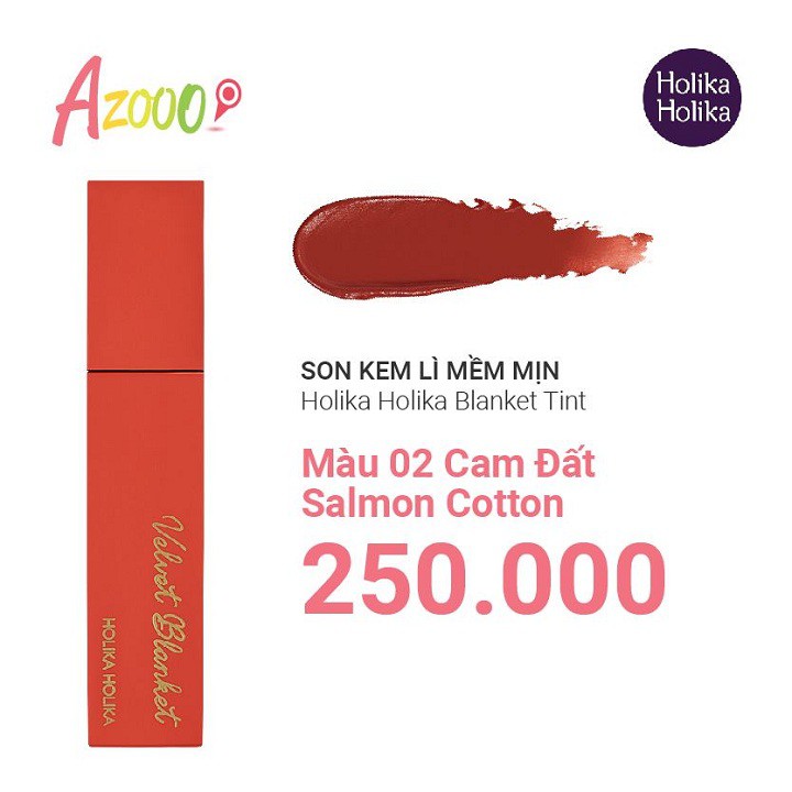 Son lì Hàn Quốc - Son kem lì mềm mịn Holika Holika Blanket Tint  - son lì | BigBuy360 - bigbuy360.vn