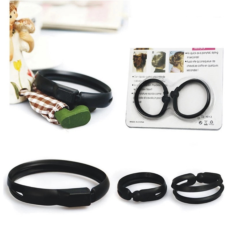 Bộ 2 Dụng Cụ Tạo Kiểu Tóc Bằng Silicon Màu Đen