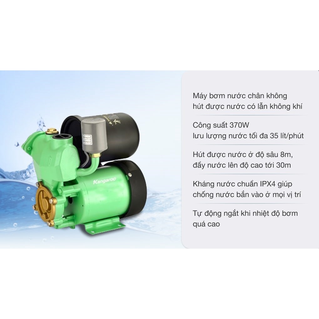 Máy bơm nước chân không Kangaroo KGWP370A 370W
