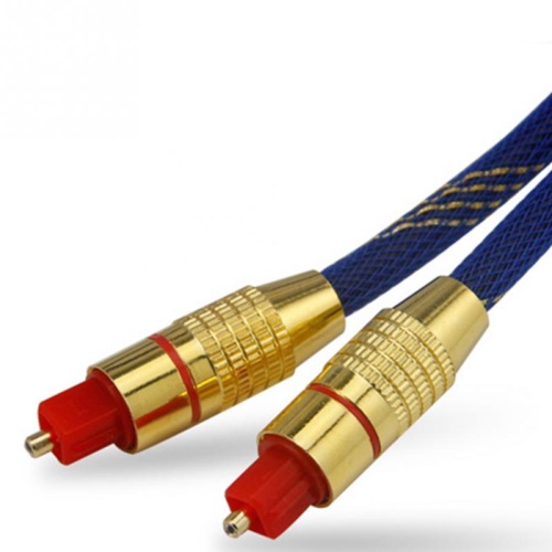 Dây quang âm thanh Toslink Optical 1m Xanh Phối Vàng - Dây Quang Xanh