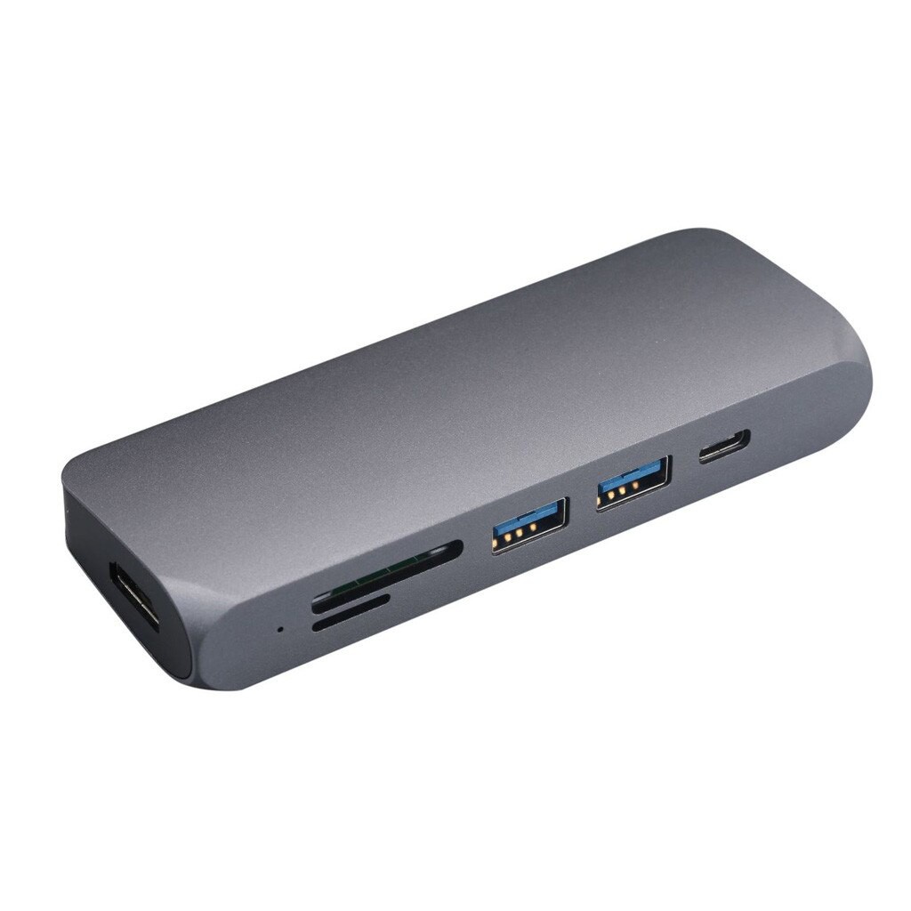 [COD Ready Stocks]6IN1 Multiport Adapter Type-c USB Card Reader SD TF Hub Hdmi