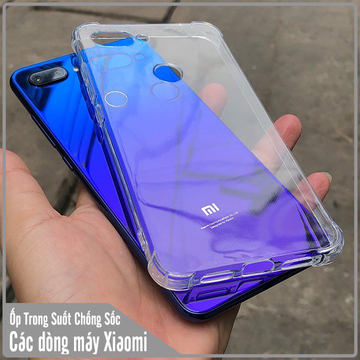 Ốp lưng Trong Suốt chống sốc cho máy Xiaomi 11T-11TPro-Note10-Note10Pro-PocoF3-K40-Mi11Lite-Note105G-PocoM3-Mi10TLite