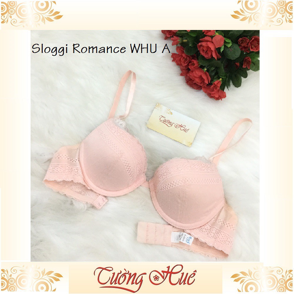 SALE SALE SALE - Áo lót nữ Triumph Sloggi Romance WHU A áo ngực ren thêu xẻ V sâu.