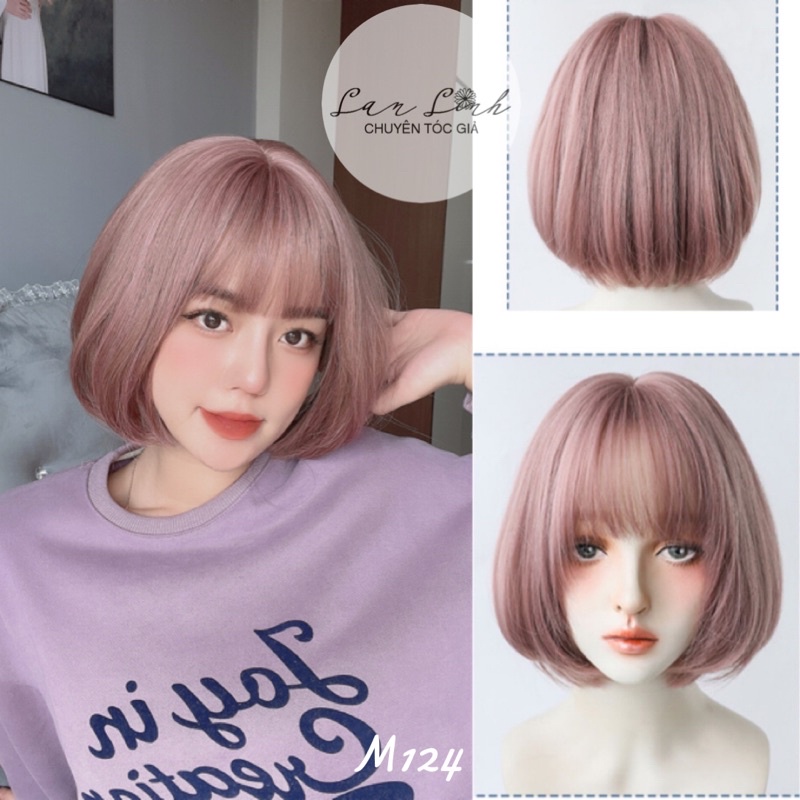 Tóc Bộ cúp ngắn hồng khói M124