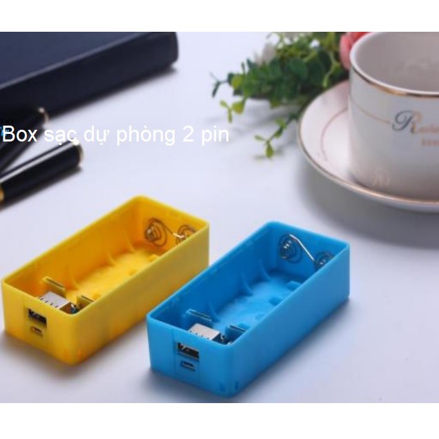 Box sạc dự phòng 2 cell vuông (Không bao gồm pin)