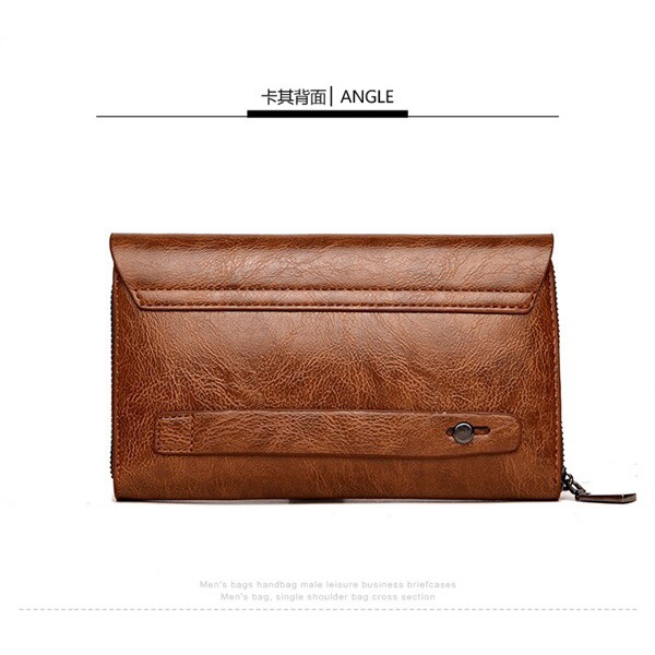 Ví cầm tay nam nữ thời trang JEEP BULUO, KT: 21x13x4cm (Nâu sáng-Nâu đậm-Đen) | BigBuy360 - bigbuy360.vn