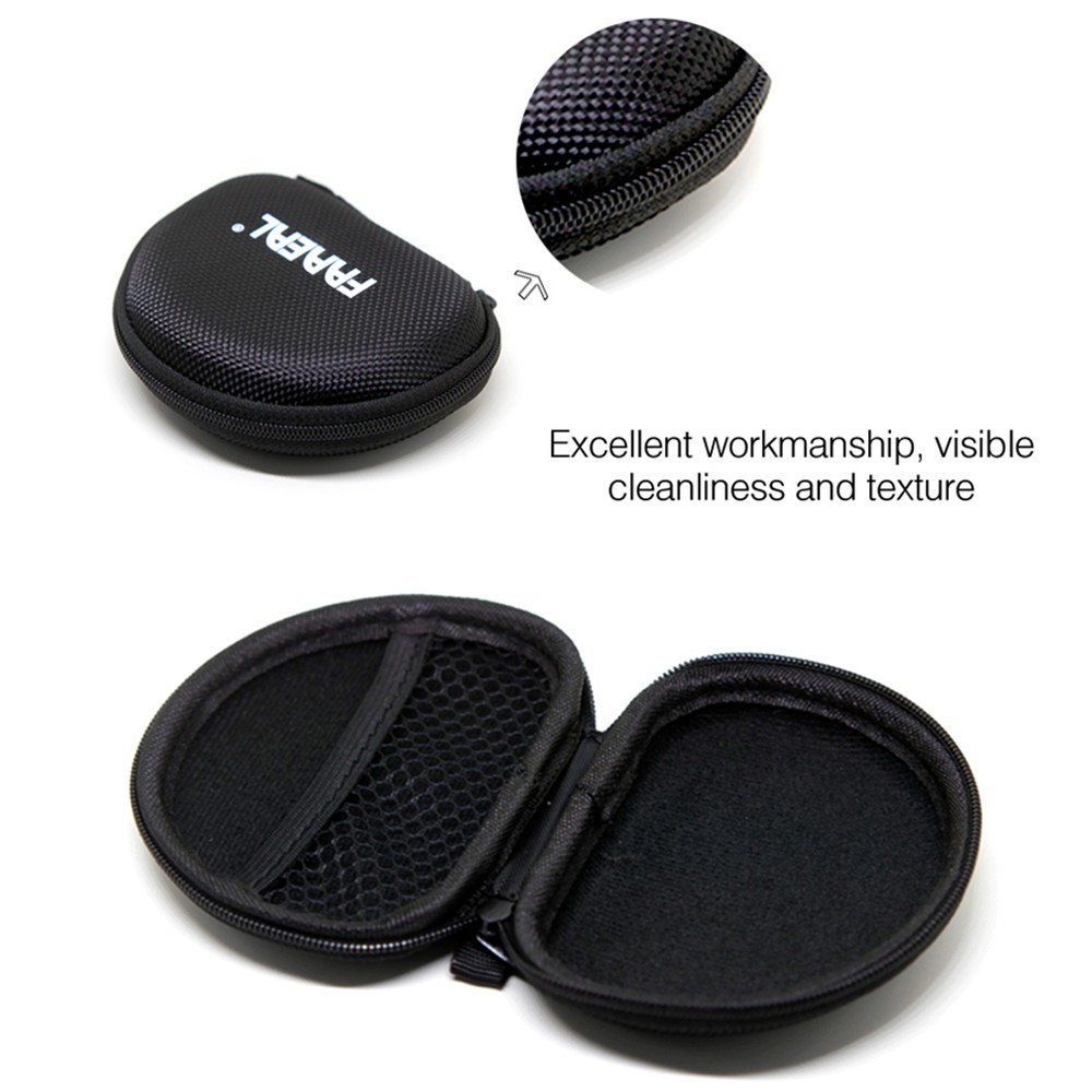 FAAEAL Portable Earphone Box for Headphones Case Mini Zippered Storage Hard Bag Headset Boxes for Earphones Case SD TF Cards