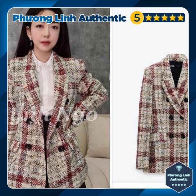 Áo khoác dạ Blazer tweed Zara Auth new tag có sẵn 2065/200 2065200