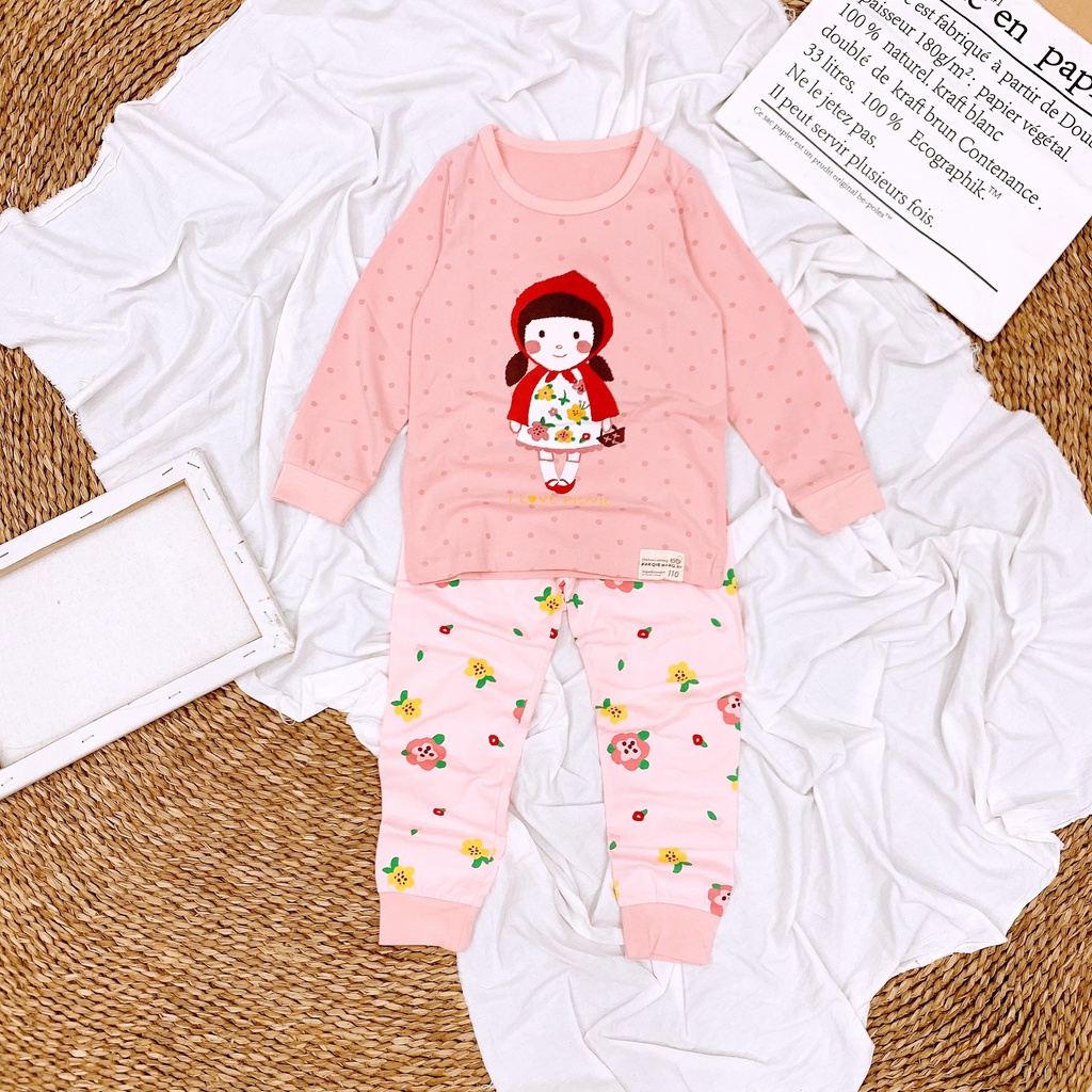 Bộ dài tay cho bé trai và bé gái chất cotton co giãn mặc thu đông FQ 2021