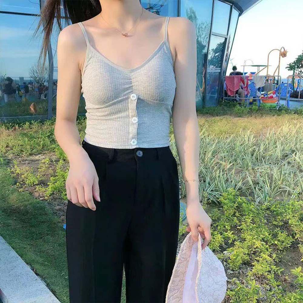 Áo Tank Top 26Ede Có Nút Nâng Ngực Gợi Cảm Cho Nữ