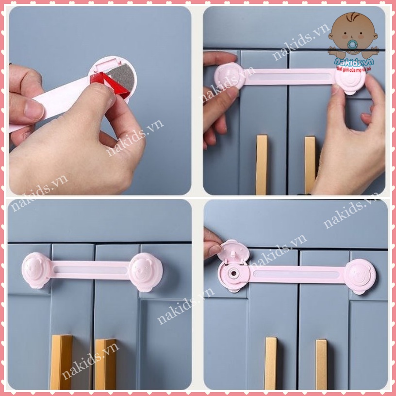 Dây Khóa Cánh Tủ, Ngăn Kéo, Tủ Lạnh, Tủ Đồ An Toàn Cho Bé