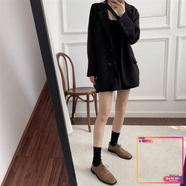 Giày oxford mũi vuông dây buộc 4 nấc (có ảnh thật) -v01 | BigBuy360 - bigbuy360.vn