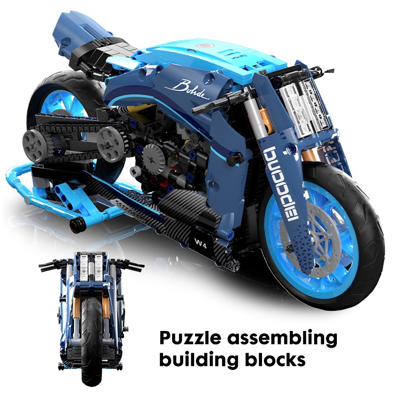 986 Chiếc|Bộ Đồ Chơi Lắp Ráp Mô Hình Xe Mô Tô Đua Tương Thích Với Lego
