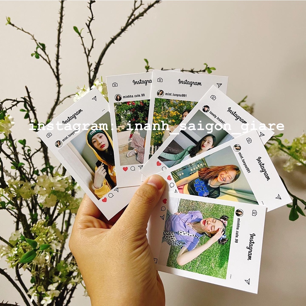 In ảnh INSTAGRAM THEO YÊU CẦU in ảnh size 6x9 cm 🌈 INSTAGRAM THIẾT KẾ ĐƠN GIẢN 6X9CM thay được avatar + nick + ảnh chính