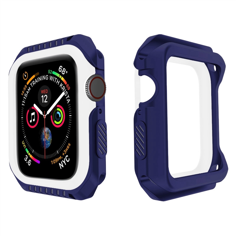 Apple Watch 3 2 1 42MM 38MM Full Cover Protection Silicone+PC Hard Armor Case iWatch 4 5 40MM 44MM Watch Frame Full Protective Bumper Cover Case Ốp Bảo Vệ Mặt Đồng Hồ Thông Minh