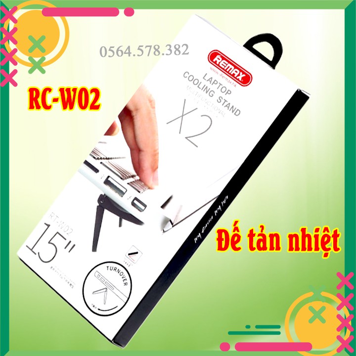 ĐẾ TẢN NHẬT Remax RT-W02 CHO LAPTOP & MACBOOK + SIÊU NHỎ GỌN - MANG THEO DỄ DÀNH + SPTRANG