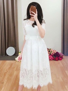 Đầm ren tiểu thư