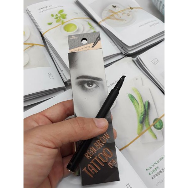 Bút Lông Kẻ Mày Dạng Xăm VACOSI Realbrow Tattoo Pen Màu 03