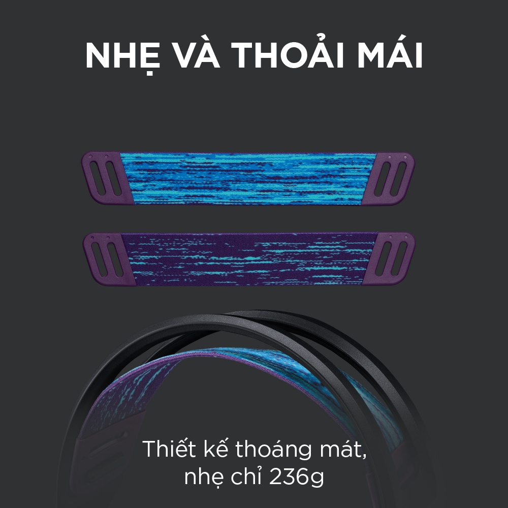 Tai nghe game không dây Lightspeed Logitech G535  - Nhẹ, âm thanh nổi, tương thích PC, PS4, PS5, Mic gấp để Mute