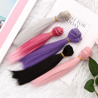 1 bộ tóc giả dài thẳng tự làm cho búp bê barbie