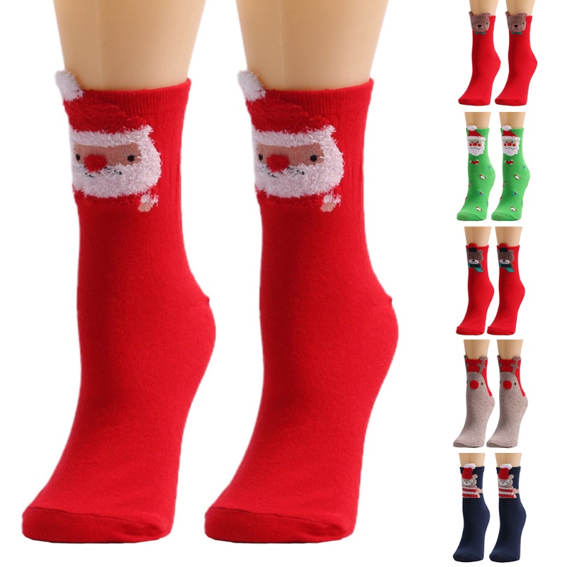 Xiangbao Vớ Thuyền Giáng Sinh Mùa Đông Vui Nhộn Hình Ông Già Noel Tuần Lộc Gấu Nai