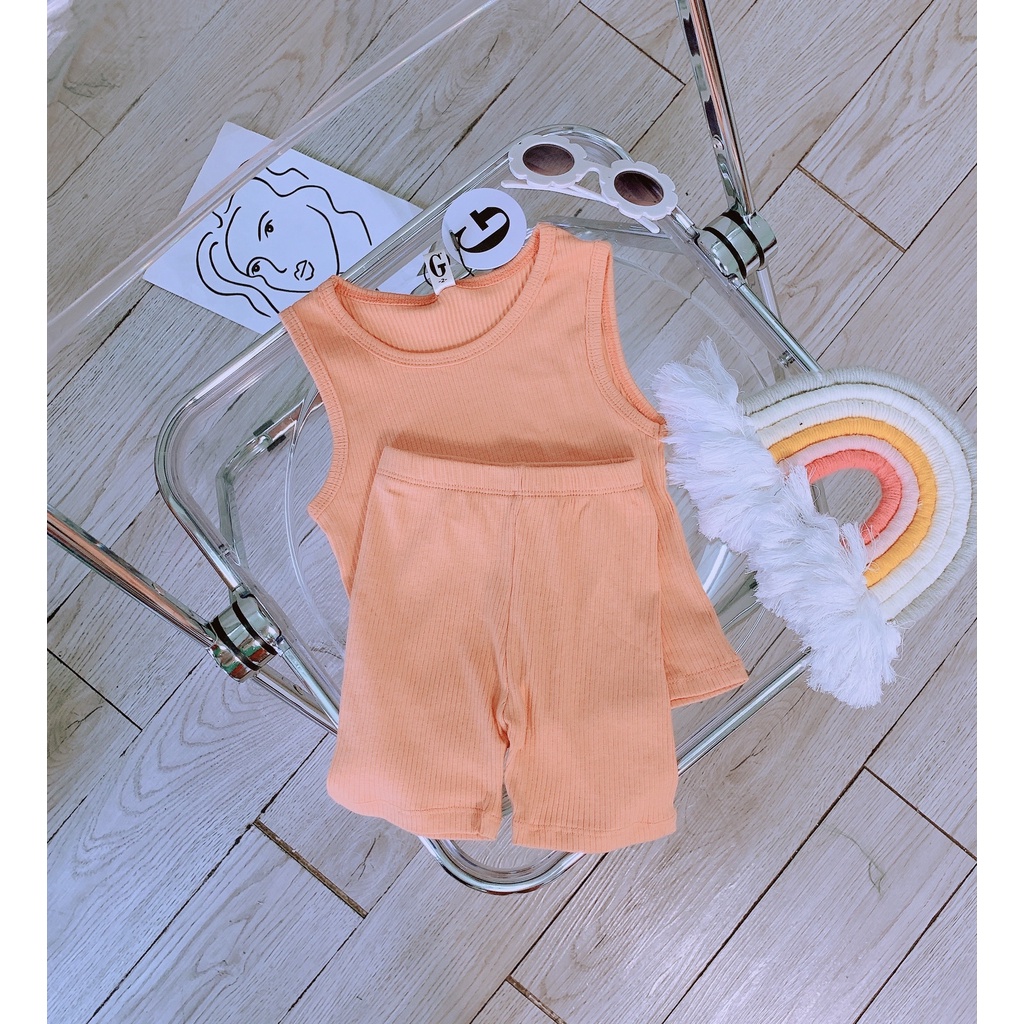 Lyvyshop - (Hàng chính phẩm) Bộ quần áo ba lỗ bé trai, bé gái siêu dễ thương từ 09-26kg