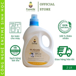 Nước rửa chén cho máy rửa chén bát Fuwa3e hữu cơ enzyme sinh học dạng gel 2L