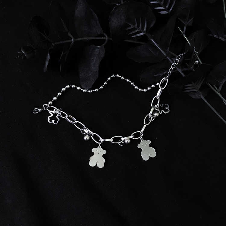 Vòng Tay Đôi Bằng Thép Không Gỉ Hình Gấu Dễ Thương | BigBuy360 - bigbuy360.vn