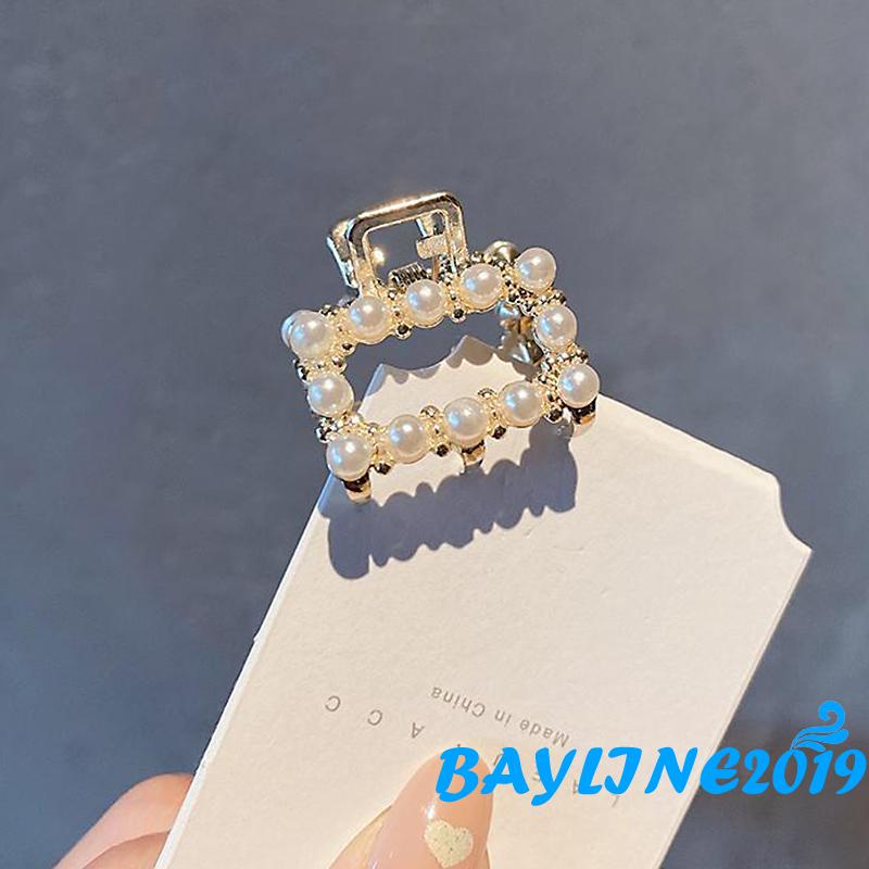 Kẹp tóc kim loại đính ngọc trai nhân tạo xinh xắn cho nữ