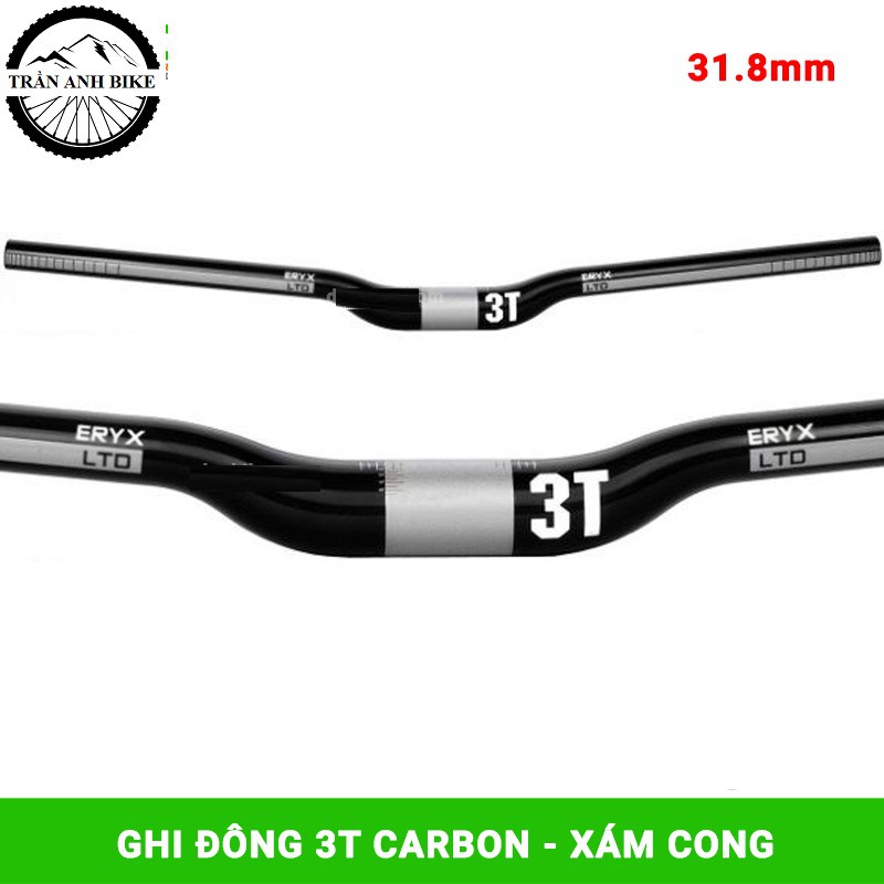 Ghi đông carbon xe đạp 3T 31.8mm x 660mm