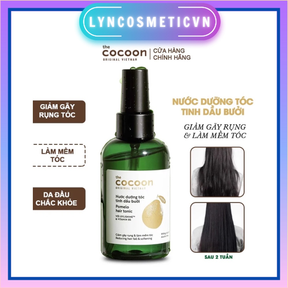 Nước Dưỡng Tóc Giảm Gãy Rụng Và Làm Mềm Tóc Tinh Dầu Bưởi The Cocoon Pomelo Hair Tonic 140ml