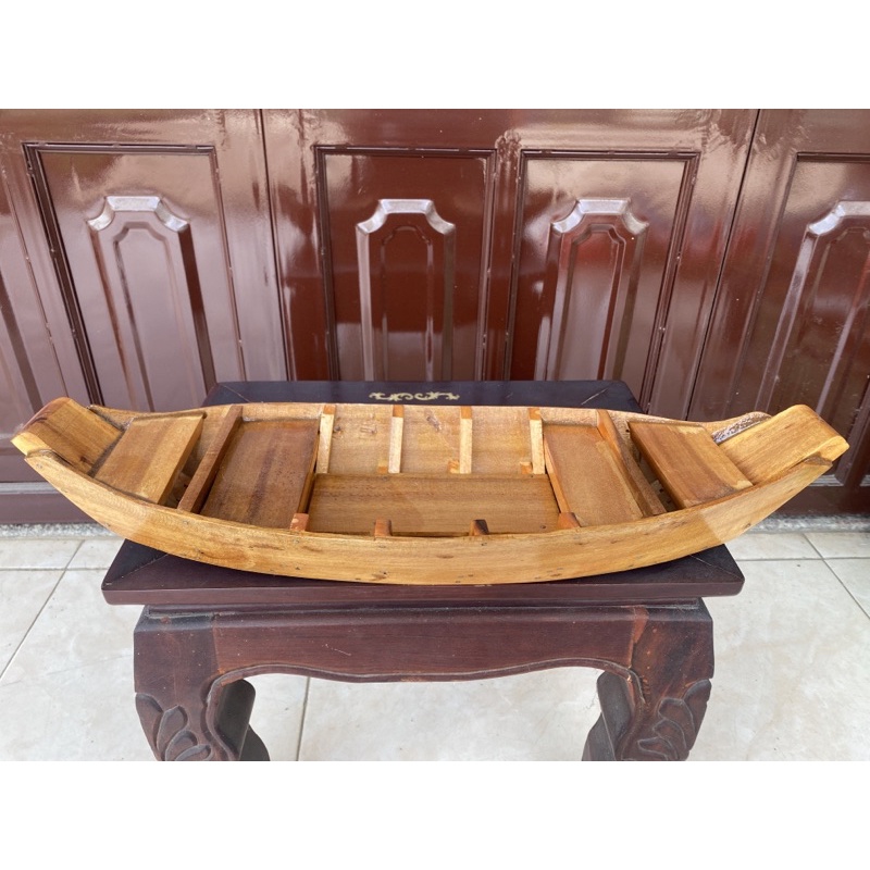 Mô hình xuồng ba lá, ghe bằng gỗ dùng trang trí