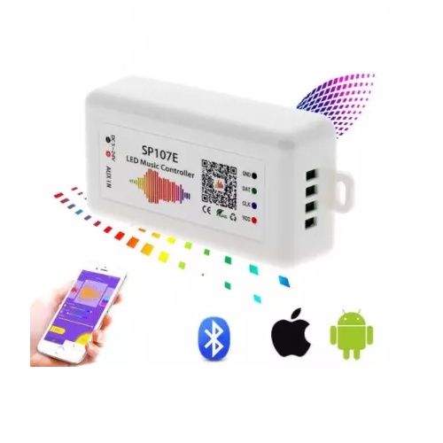 SP107E BỘ ĐIỀU KHIỂN LED FULL MÀU NHÁY THEO NHẠC ĐIỀU KHIỂN QUA APP MOBILE BLUETOOTH