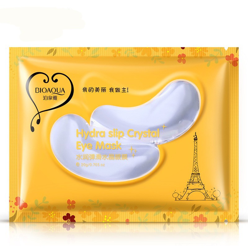 Mặt nạ mắt tinh chất dưỡng ẩm mắt Hydra Slip Crystal Eye Mask Bioaqua mờ quầng thâm mắt hàng nội địa Trung