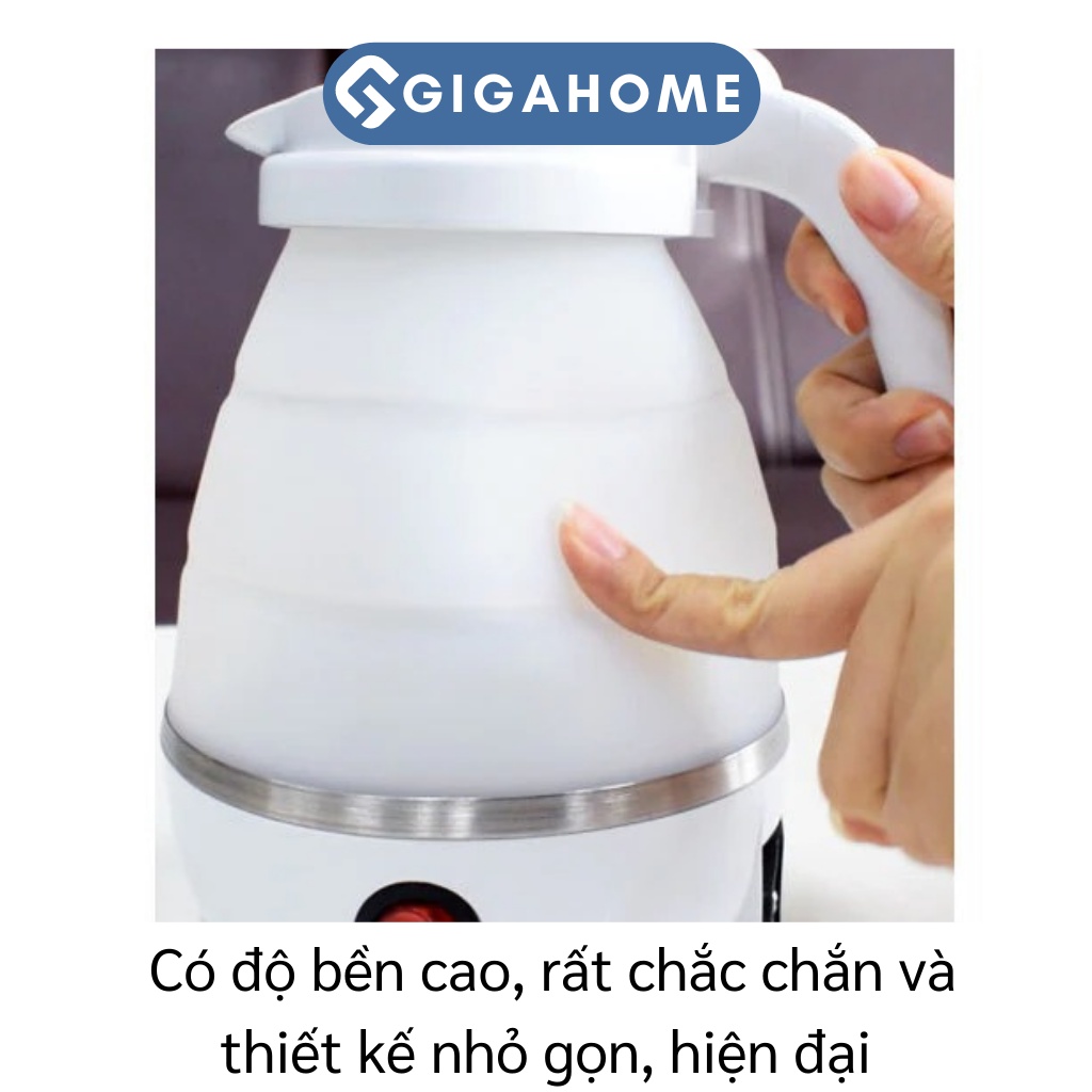 Ấm Đun Nước Siêu Tốc Gấp Gọn GIGAHOME Công Suất Dưới 1000W Dung Tích 600ml  9779