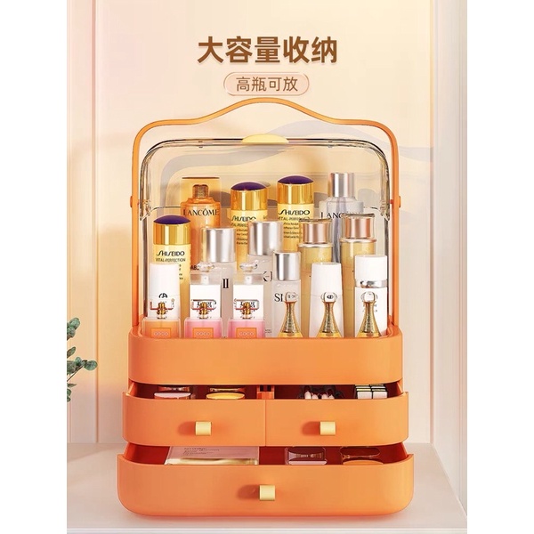 Hộp đựng mỹ phẩm nắp xoay mica chống bụi