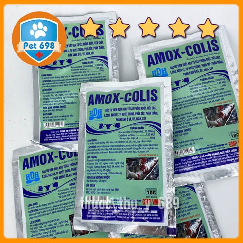 AMOX-COLIS 500g hiệu quả nhanh phòng bệnh gia cầm, chim cảnh HDH
