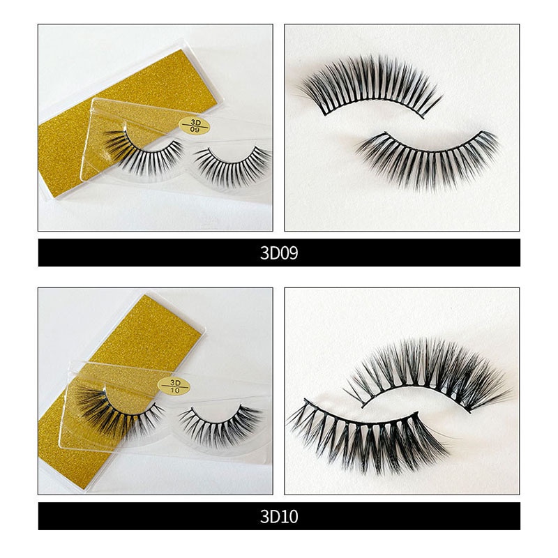 1 Cặp Lông Mi Giả 3D Bằng Lông Chồn Nhân Tạo Mỏng Tự Nhiên Có Thể Tái Sử Dụng