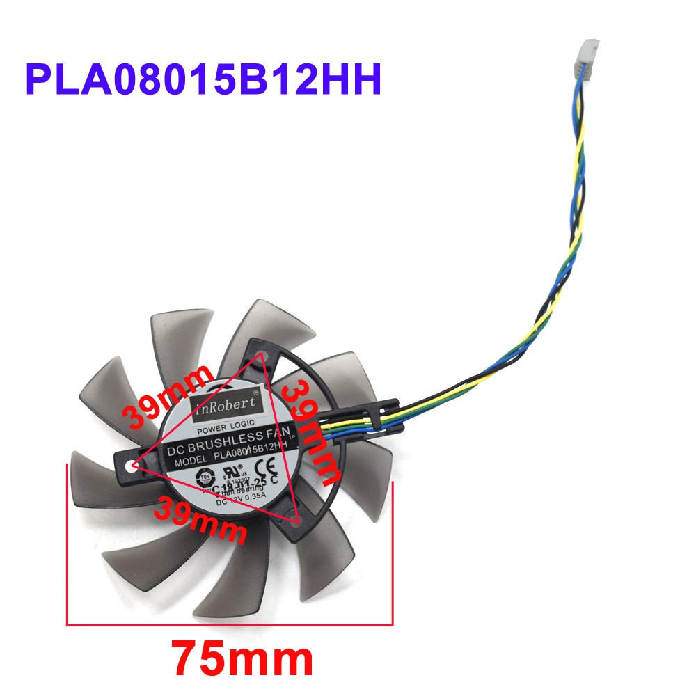 Quạt Tản Nhiệt 75mm T128015Su Fd7010H12S Fd8015U12S Cho Asus Dual Gtx 1050 1050ti