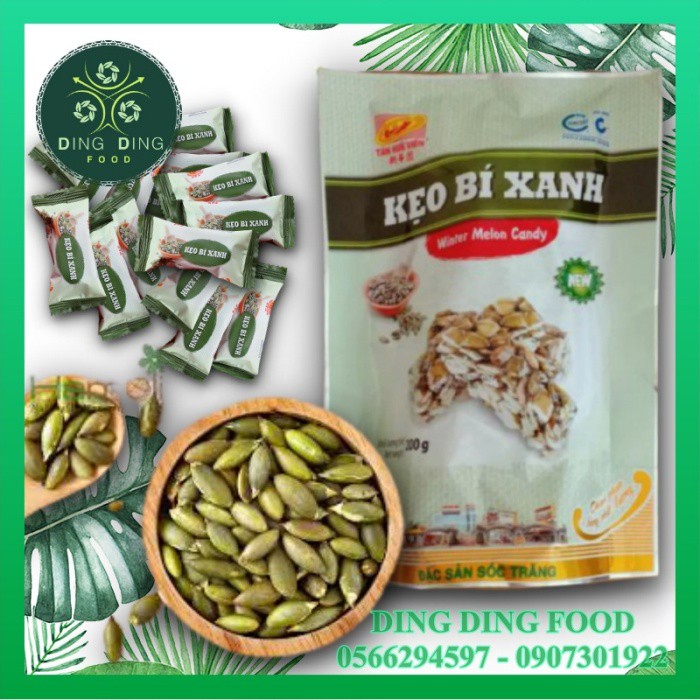 [ 1Kg ] Kẹo Bí Xanh (Kẹo Hạt Bí) Tân Huê Viên - DING DING FOOD