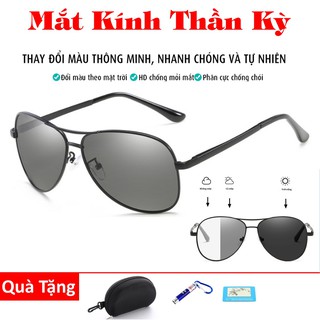 Mắt Kính thần kỳ Tech pro mắt kính đổi màu thông minh theo ánh nắng mặt trời, mắt kính phân cực, chống UV
