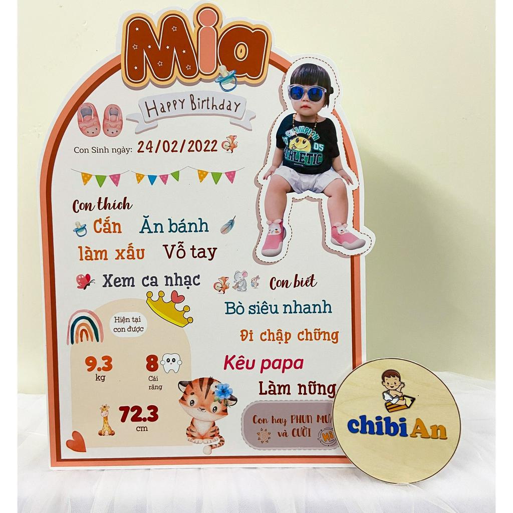 Phụ kiện trang trí sinh nhật cho bé đẹp rẻ - Mẫu bảng thành tích để bàn