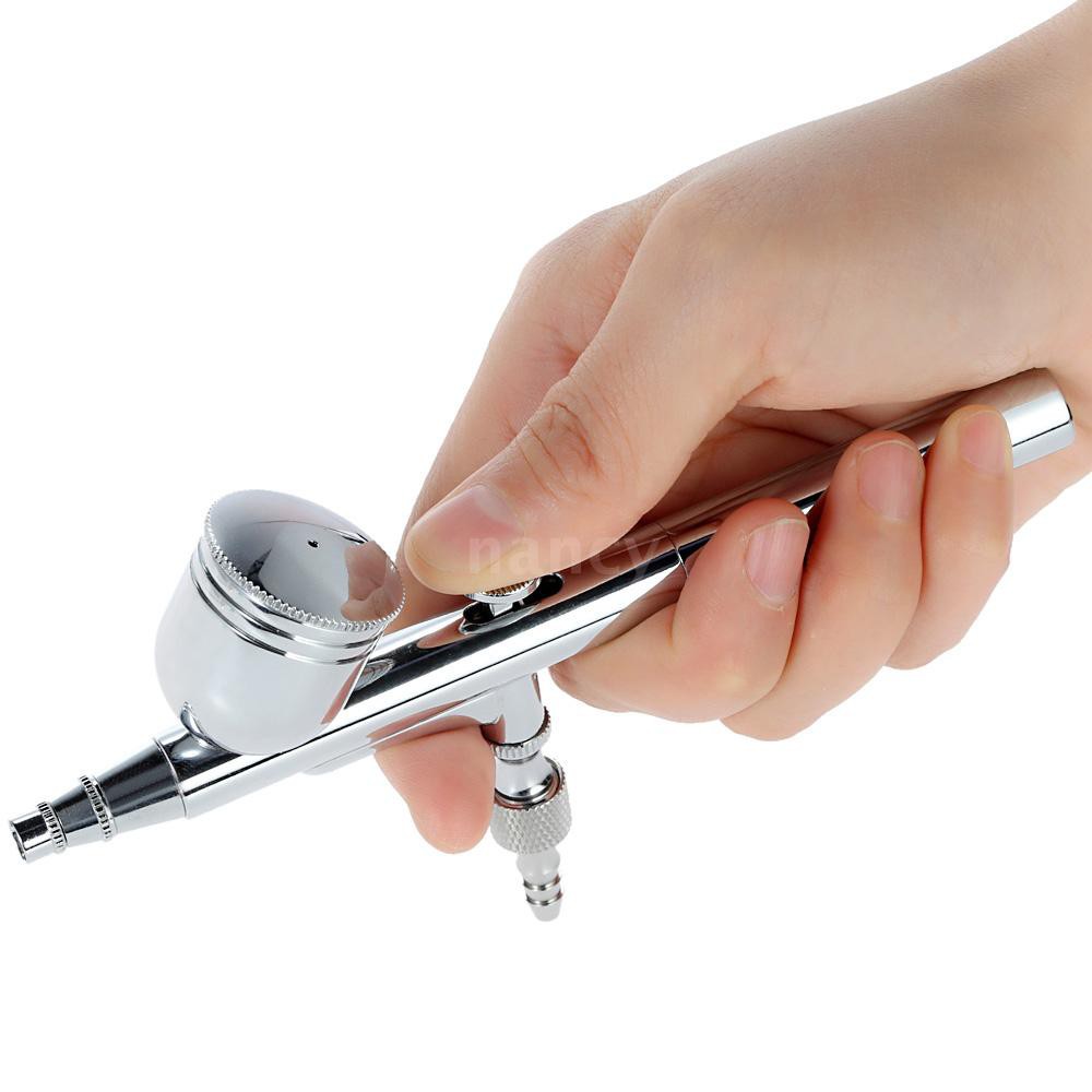 Máy phun sơn KKmoon trọng lực đôi chuyên nghiệp cho làm móng/xăm hình 0.3mm 7cc