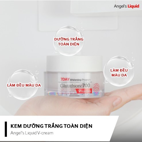 Combo Dưỡng Trắng Da Angel's Liquid 7DAY Whitening Program Glutathione 700V ( Toner &amp; Cream )