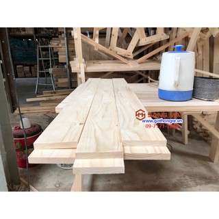 Thanh gỗ thông mặt rộng 10cm x dày 1,5cm x dài 80cm + láng nhẵn mịn 4 mặt